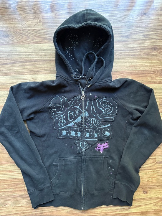 Fox Sweaters - Vintage Women’s Fox Racing Zip-Up Hoodie